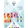 Papier vitrail rlx 25x 32 cm ass. les 12 fles