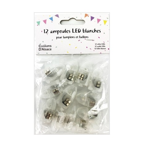 mini led pour ballons, lampions, pour décorations objets sachet de 12.