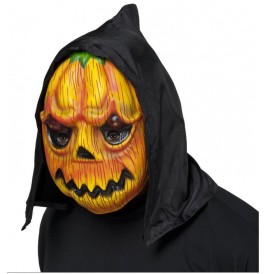 Masque citrouille pvc avec capuche