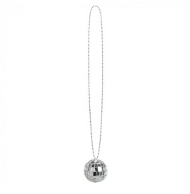 Collier Boule à facettes 4 cm - Disco  pas cher