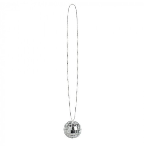 Collier Boule à facettes 4 cm - Disco  pas cher