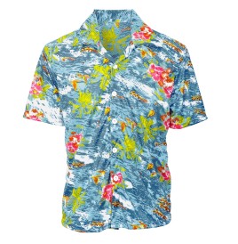 Chemise Hawaïenne lycra (coloris assortis) - Tropical   pas cher