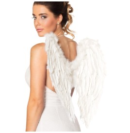 Ailes d'ange en plumes 50 cm blanche