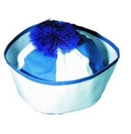 Bonnet marin tissu bleu