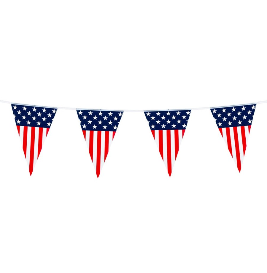 Guirlande 15 Pavillons USA plastifiée 6 m