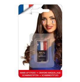 Stick maquillage Bleu/Blanc/ rouge - - France / Supporters  pas cher