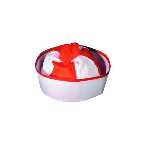 Bonnet de marin tissu rouge