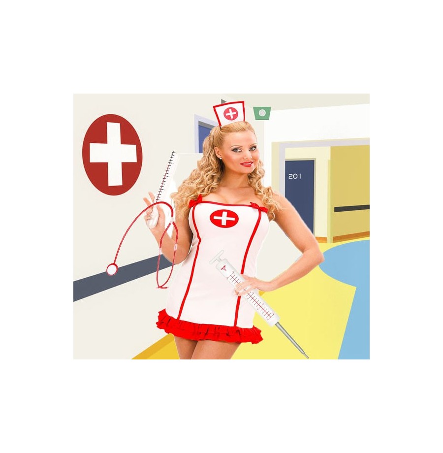 Infirmière Sexy(stéthoscope+seringue, lunette)