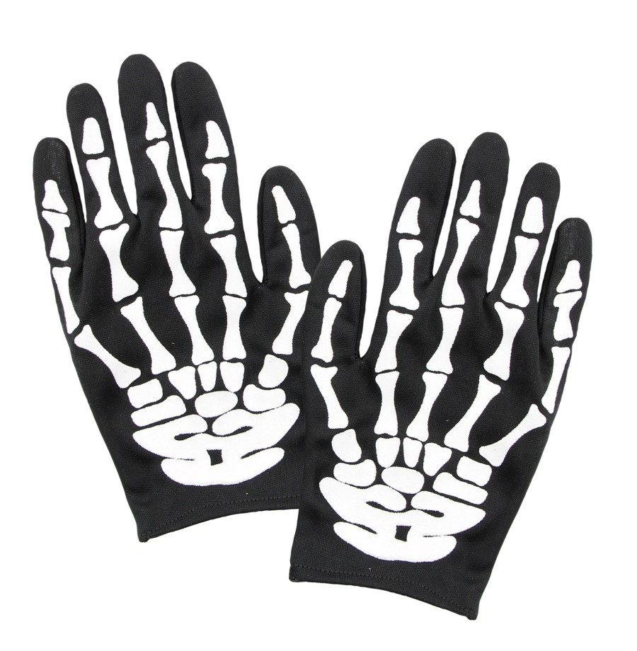 Gants Squelette Blanc la paire