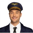 Casquette pilote bleu