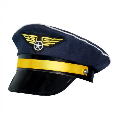 Casquette pilote bleu