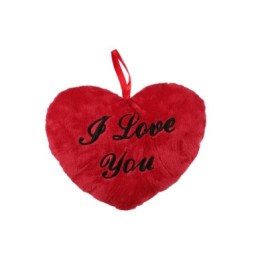 Coeur rouge en peluche, Y love you 10 cm