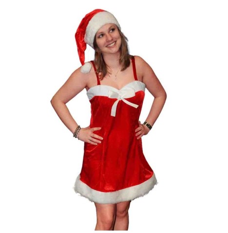 Costume Mère Noel Robe+bonnet velours