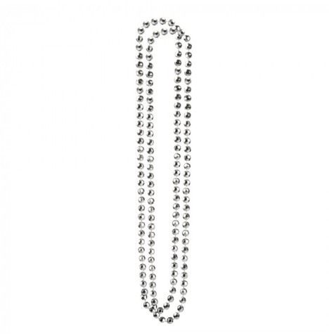 Collier perles plastiques argent lot de 2