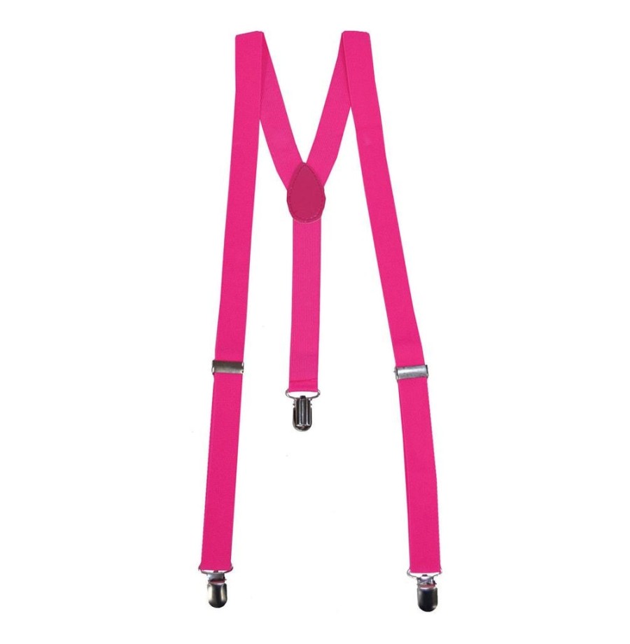 Bretelles rose fluo la paire