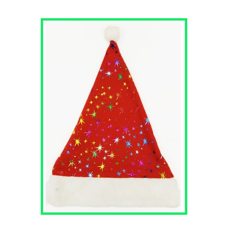 Bonnet de Noël Etoiles Holographiques Bonnet de Noël Etoiles Holographiques