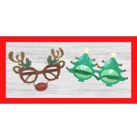 Lot 20 Lunettes de Noël – Modèles Sapin et Rennes Festifs
