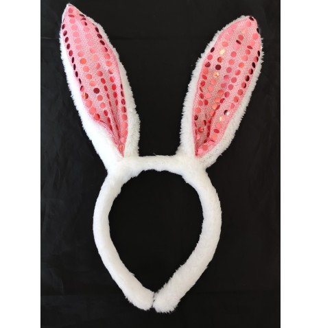 Serre-tête bunny rose - Chapeaux  pas cher