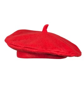 Béret basque rouge 100% Laine - Chapeaux  pas cher