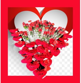 Lot 24 Articles Saint Valentin – Peluches Cœur & Roses-String Rouges