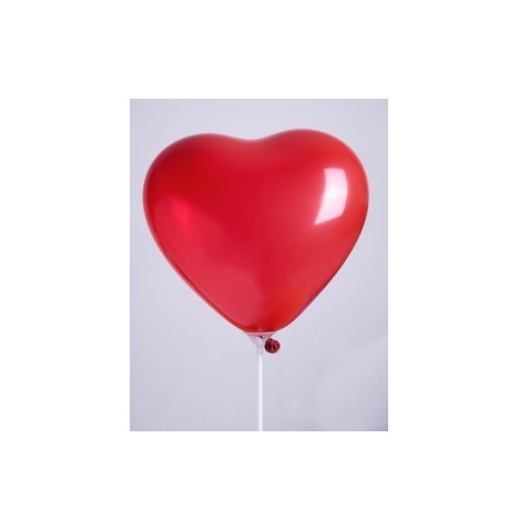 Ballons coeur diam  25 cm rouge les 10