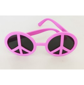 Lunette peace and love Fushia - Hippie  pas cher