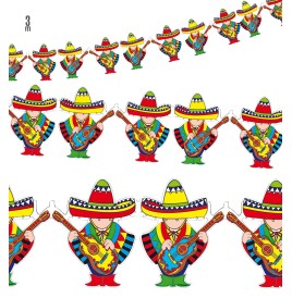 Guirlande papier Mariachi Mexique 3 m