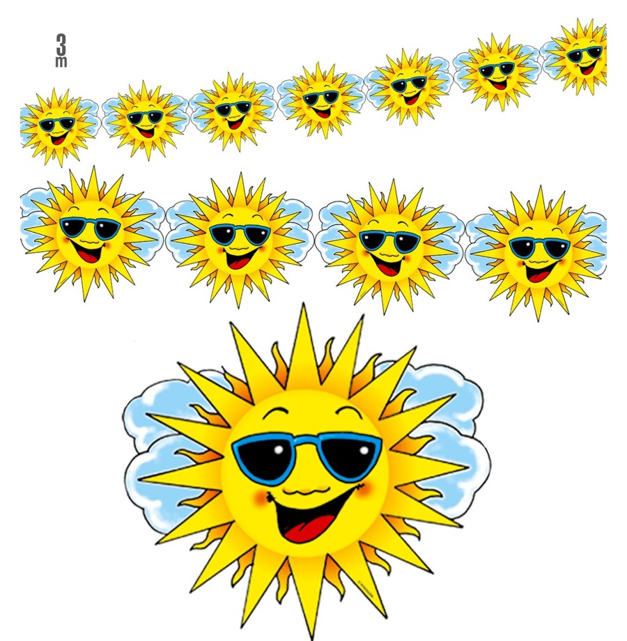 Guirlande soleil papier 4 m