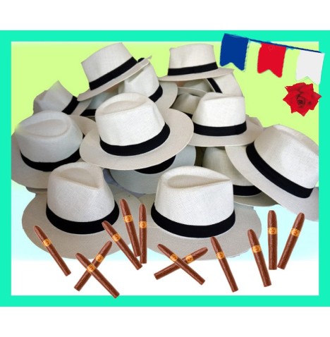 chapeaux et cigares pour un look complet Panaméen.