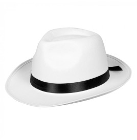 borsalino feutre blanc avec bandeau noir