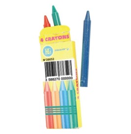 Crayons de cire 8 cm (bte de 4) - Pêche mixte  pas cher