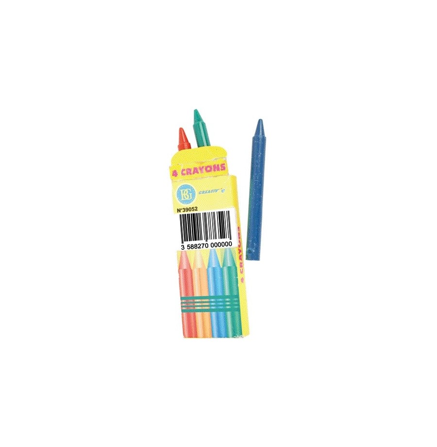 Crayons de cire 8 cm (bte de 4)