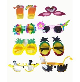 LOT PAIRES DE LUNETTES TROPICALES - Articles Evènementiel  pas cher