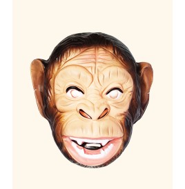 Masque Singe moyen modèle plastique rigide