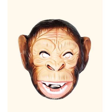 Masque Singe moyen modèle plastique rigide