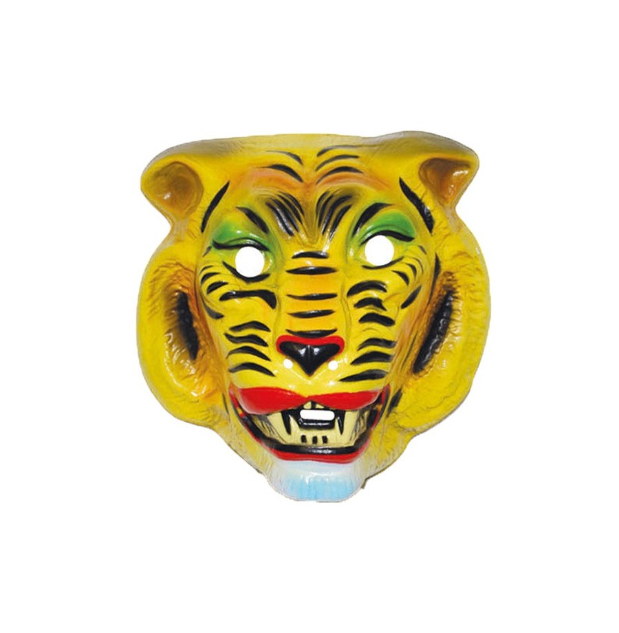Masque Tigre moyen modèle plastique rigide