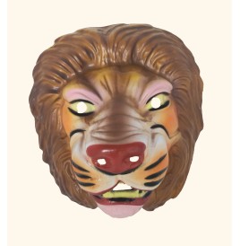 Masque lion moyen modèle plastique rigide - Loups et Masques  pas cher