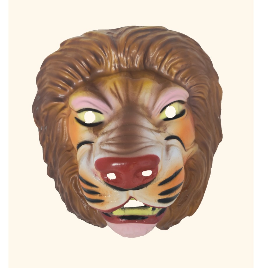 Masque lion moyen modèle plastique rigide