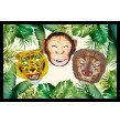 3 Masques Animaux Jungle