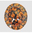 Chapeau Halloween Bleu et citrouille PVC