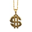 collier dollar metal argent