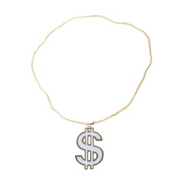 Collier Dollar  Doré ou argenté 50 cm modèle