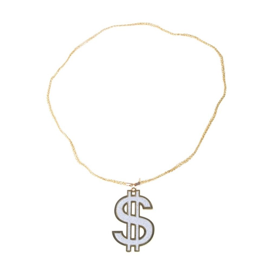 Collier Dollar  Doré ou argenté 50 cm modèle