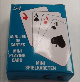 Mini jeu de 54 cartes 5 x 4 cm