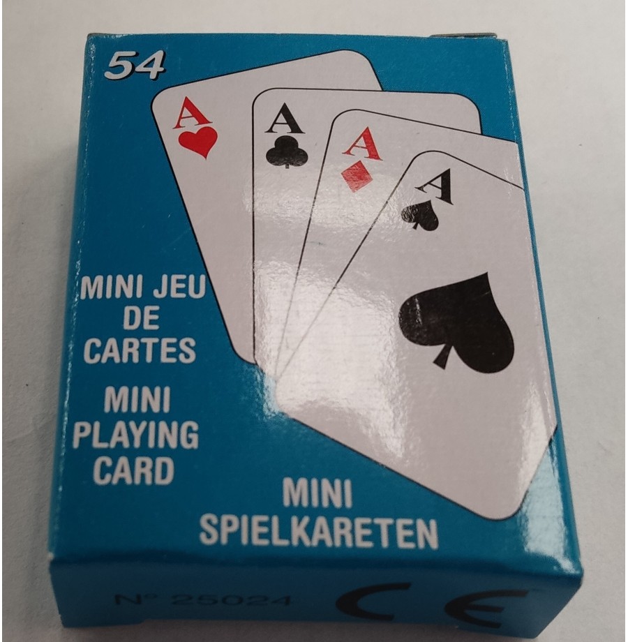 Mini jeu de 54 cartes 5 x 4 cm