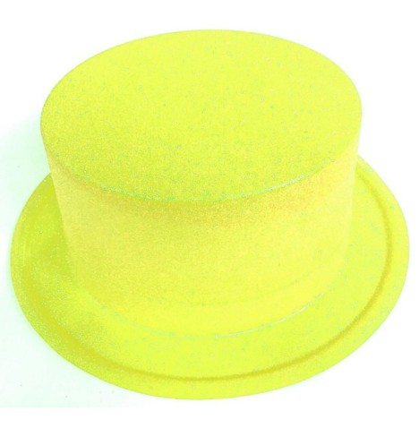 Haut de forme pailleté fluo (col assortis)