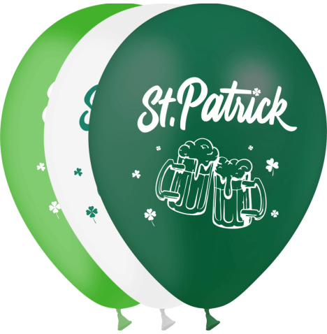 Ballon St Patrick diam 30 les 10 - Saint Patrick  pas cher