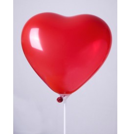 Ballons coeur diam  25 cm rouge le 100