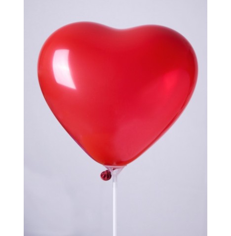 Ballons coeur diam 25 cm rouge le 100 - Saint Valentin  pas cher