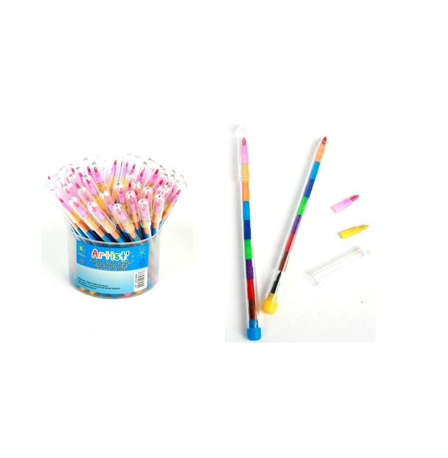 CRAYON POUSSE MINE 14CM 10COULEURS